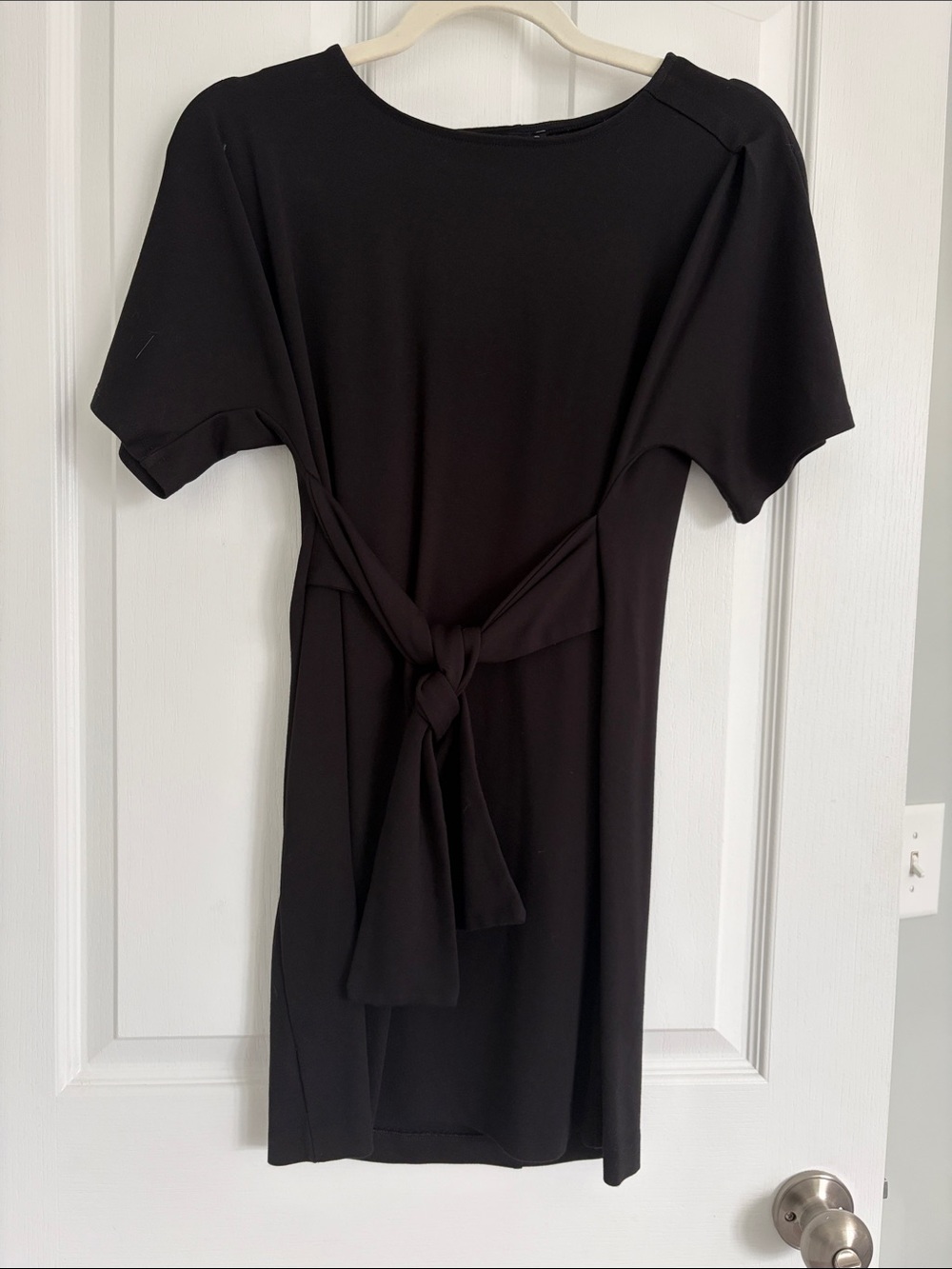 Express Black Mini Dress with Tie Waist